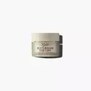 A graphic featuring a frosted jar with a light-colored lid, labeled "Kiehl's BUTTERMASK FOR LIPS".