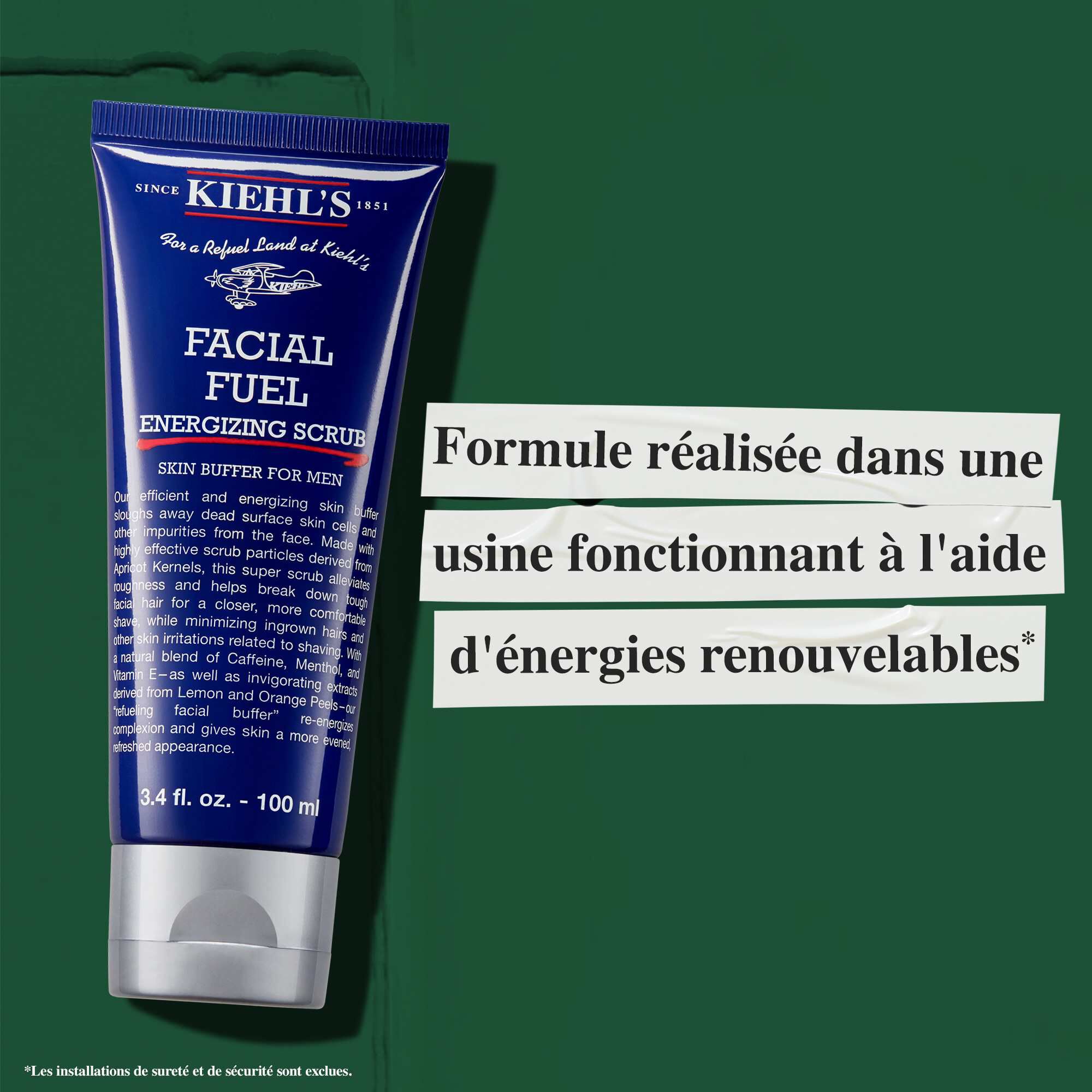 Exfoliant visage energisant pour homme Faciel Fuel - Kiehl's