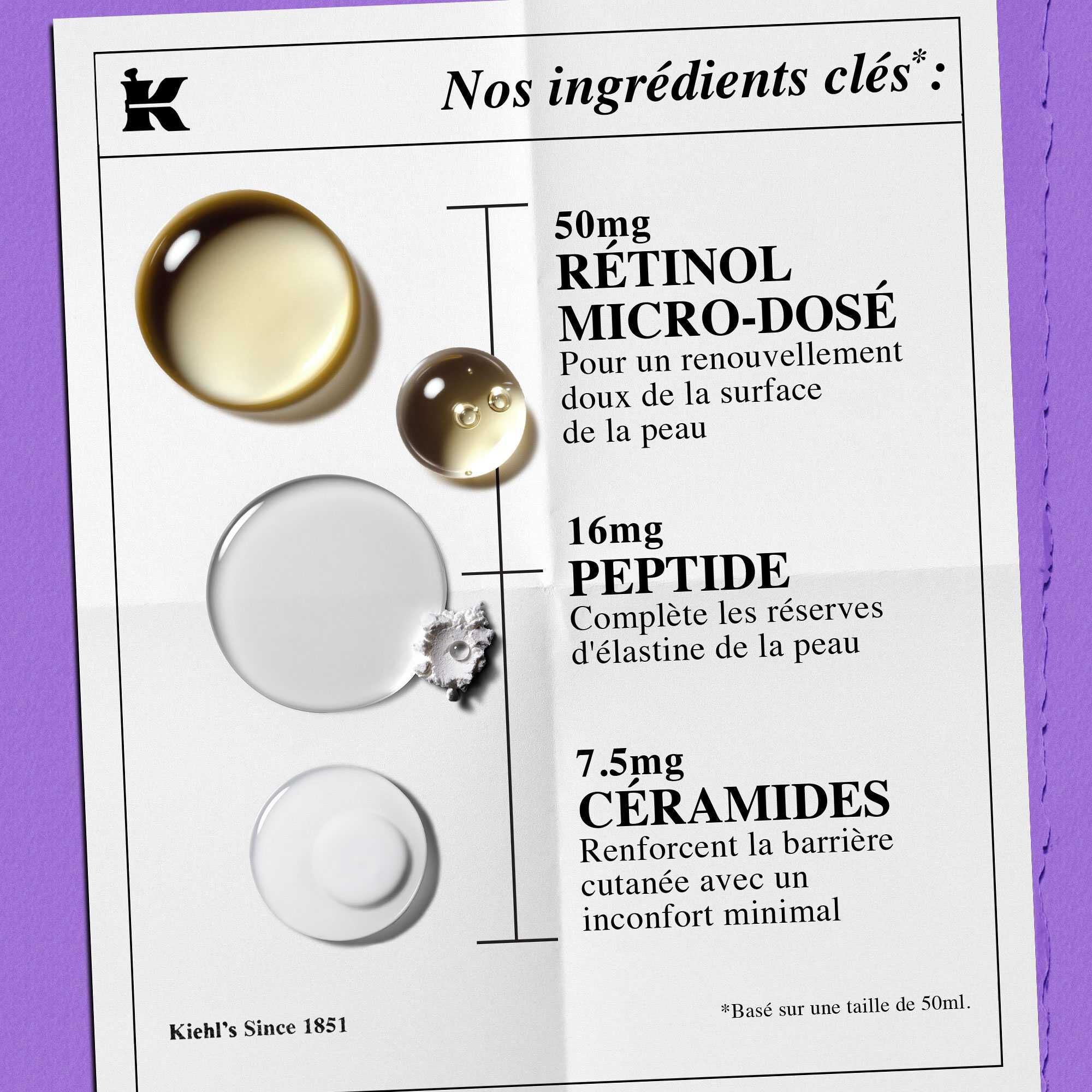 trio d'ingredients liquides
