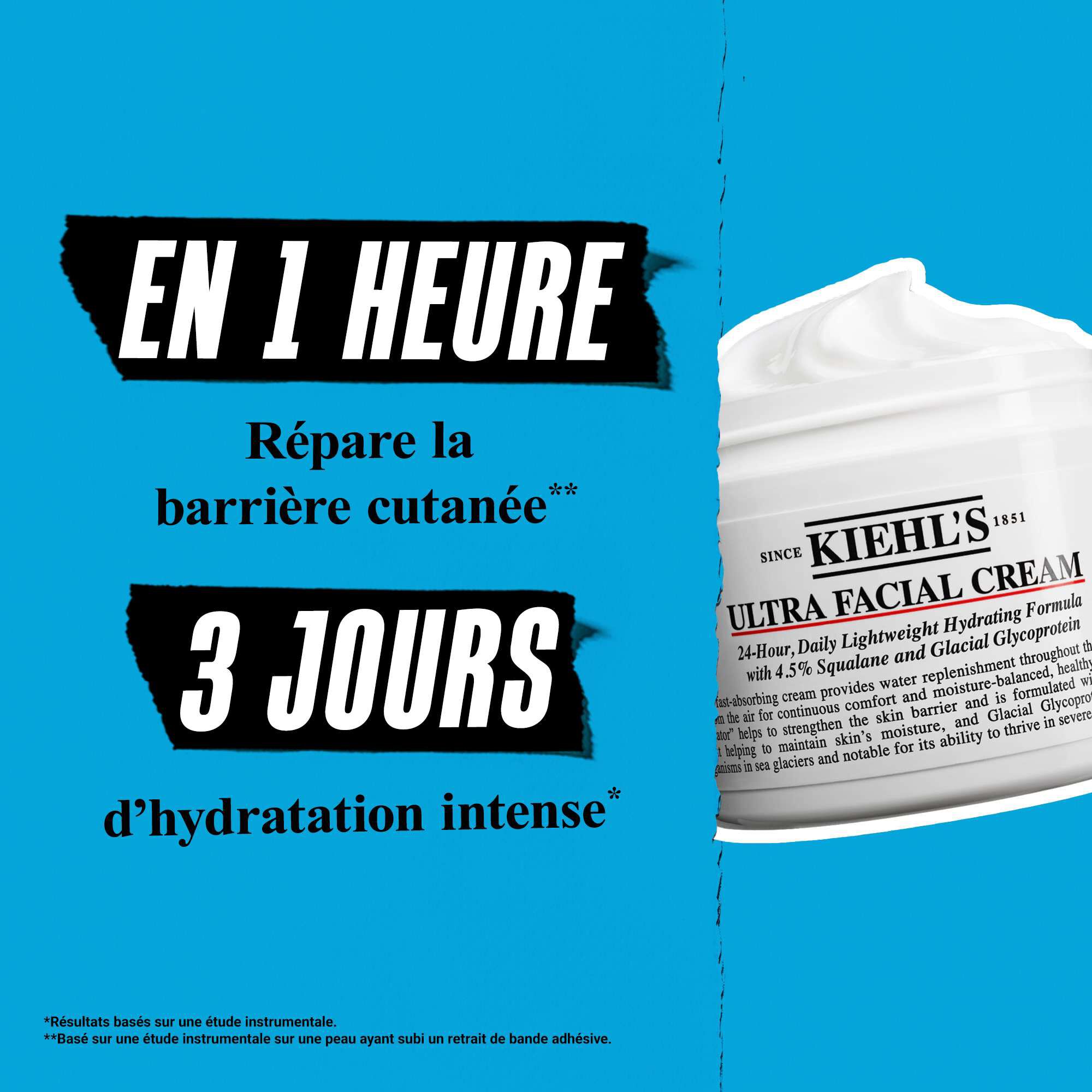 Photo Avant/Apres - La creme Ultra Facial rend la peau plus douce et plus hydratee