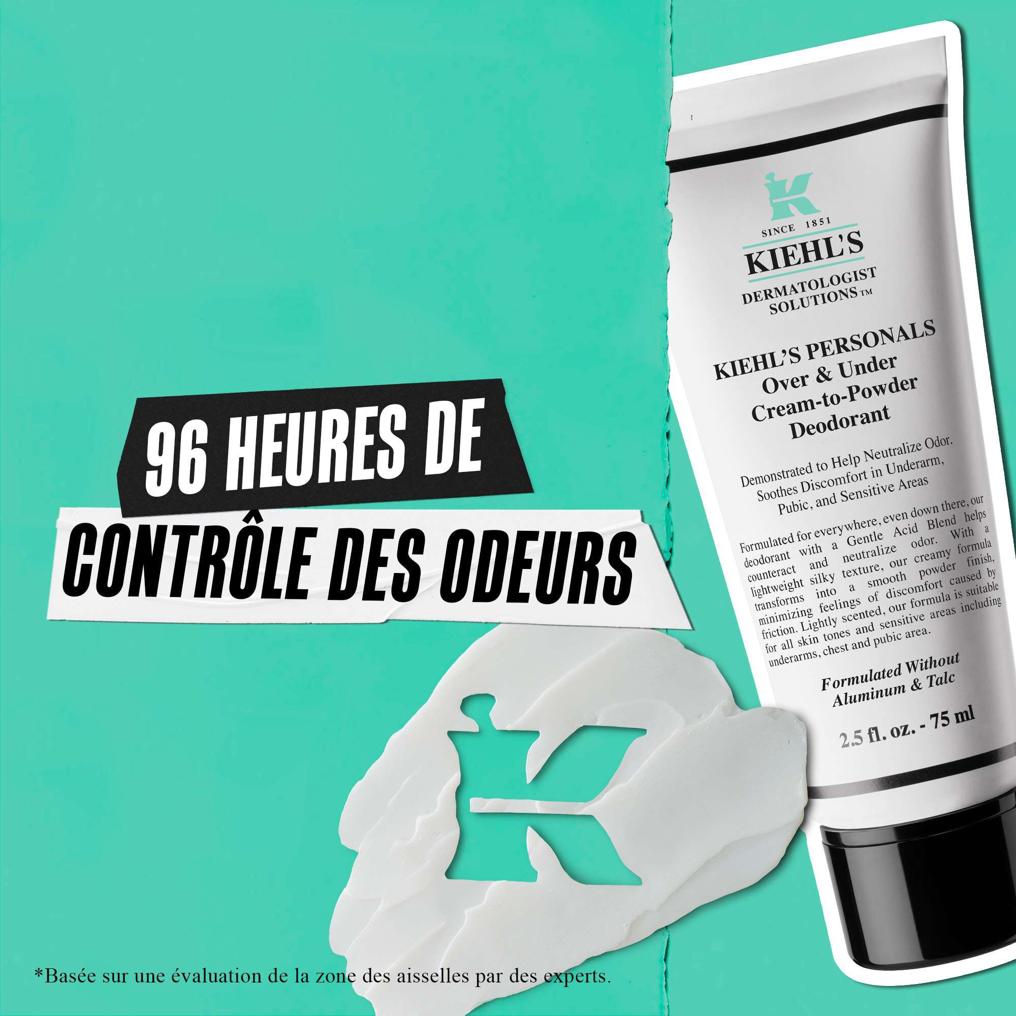 Over & Under Cream-To-Powder Deodorant tube – 96-Hour Odor Control