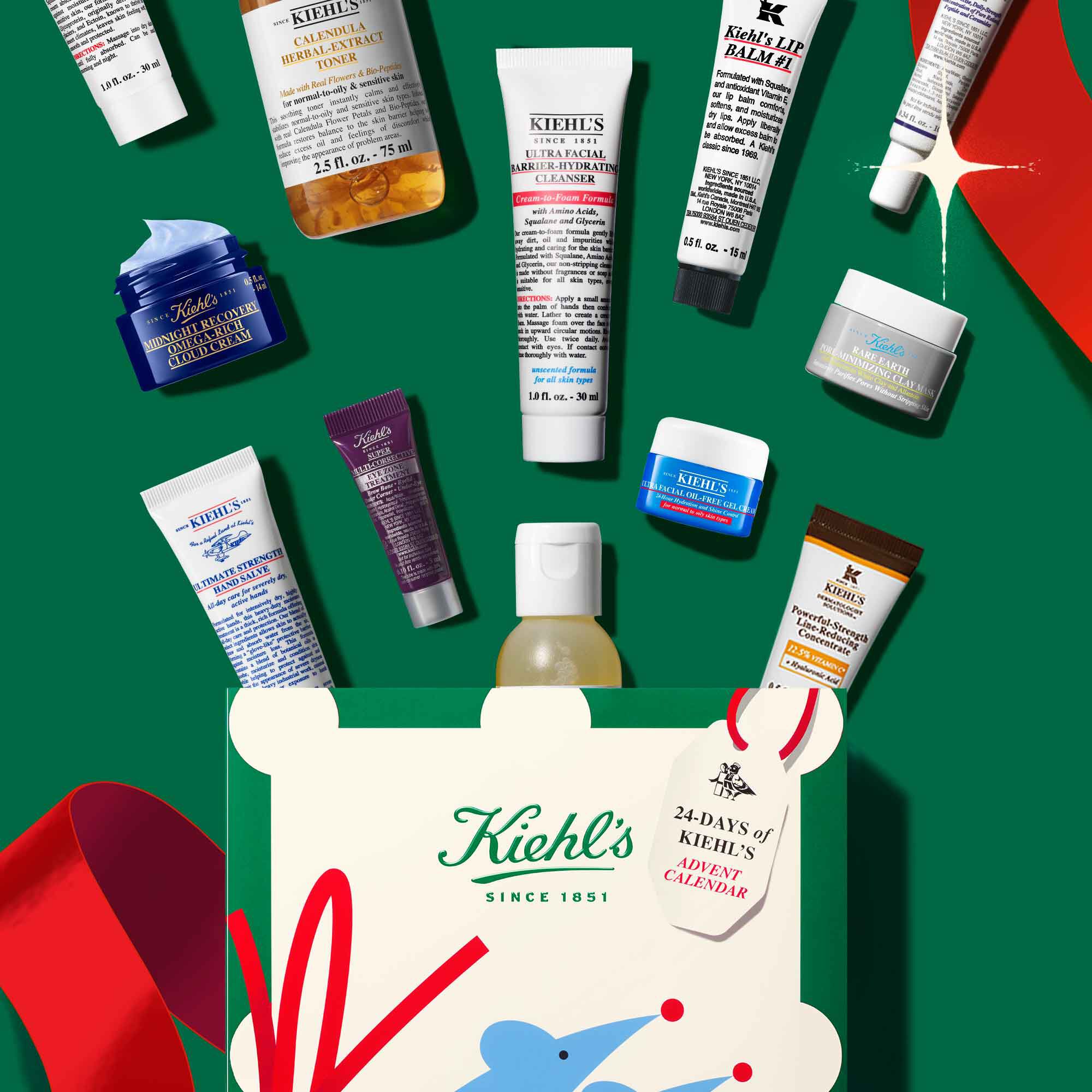 Calendrier de l'Avent Kiehl's : 24 Soins Visage & Corps