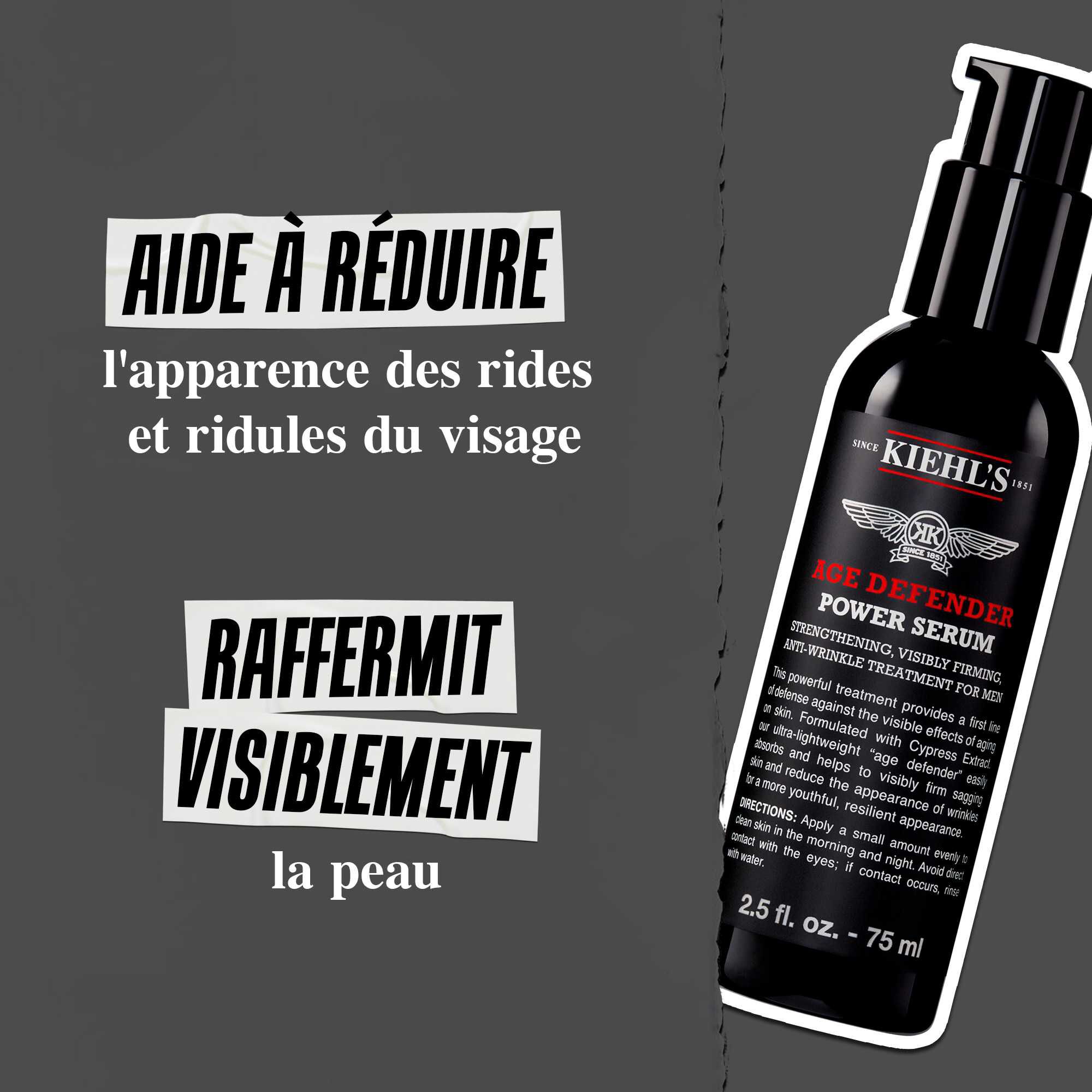 Serum Age Defender Power : aide a reduire l'apparence des rides et des ridules, raffermit visiblement la peau.
