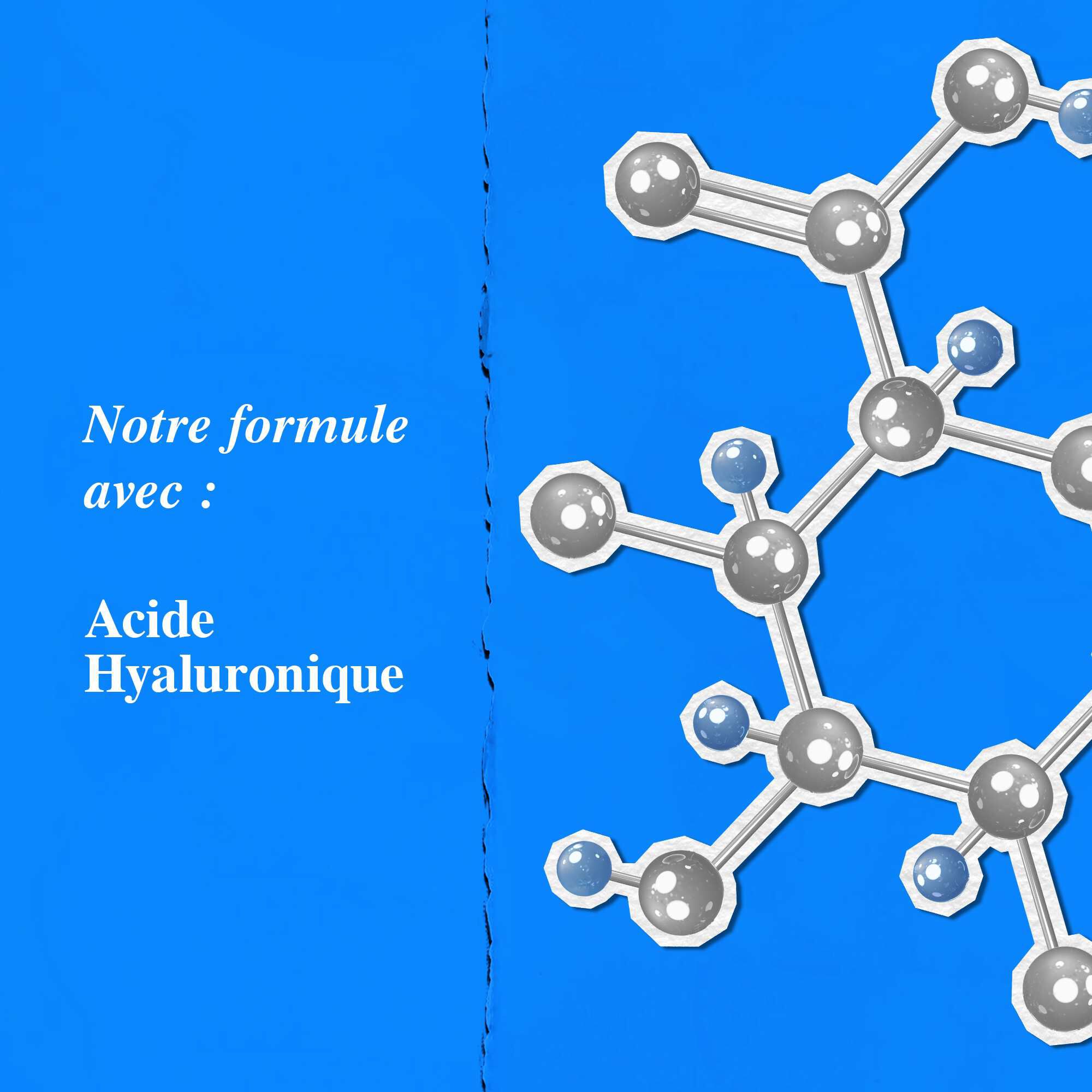 Un graphique mettant en avant l'ingredient cle du serum Ultra Pure 1.5% Hyaluronic Acid : l'acide hyaluronique.