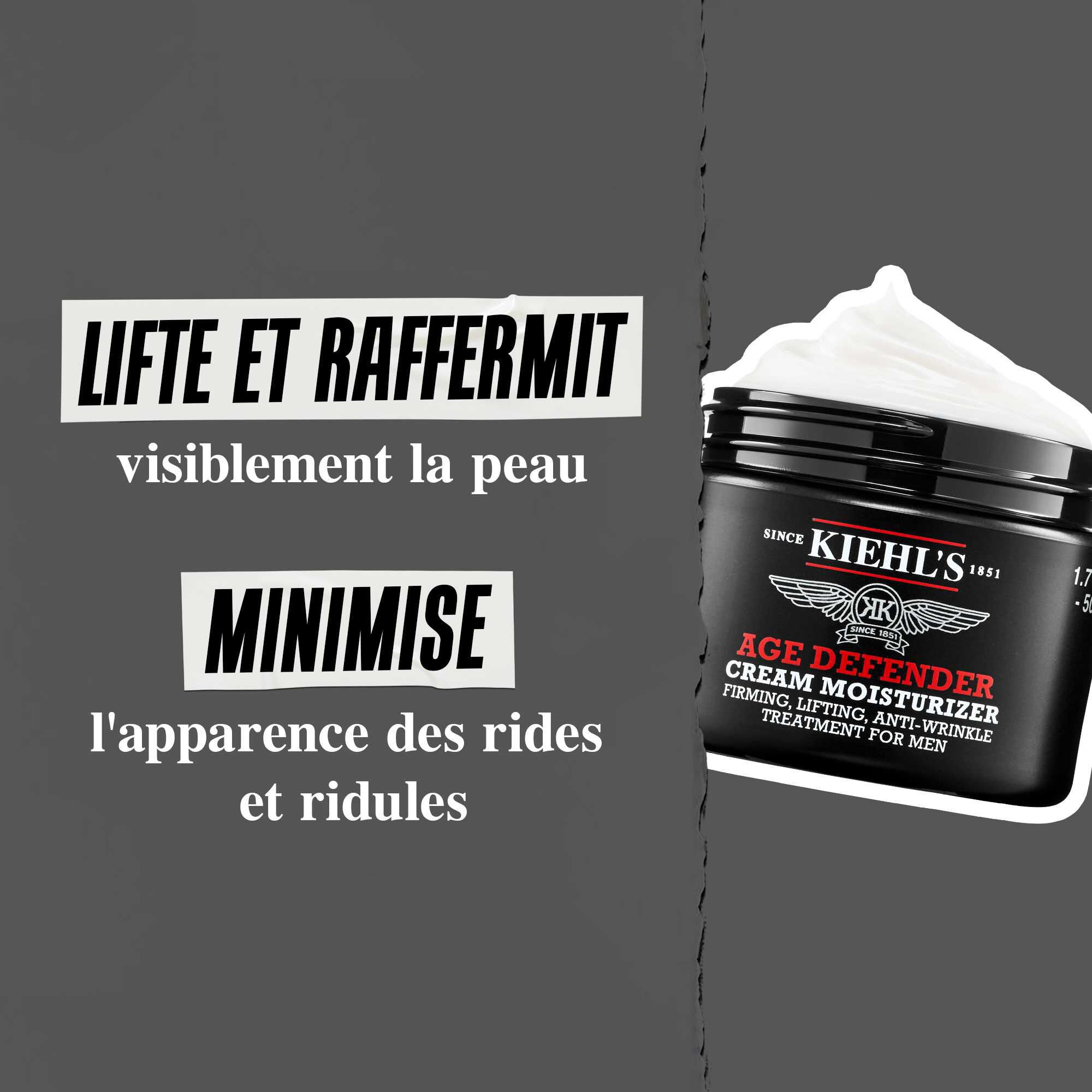 Creme hydratante Age Defender : lifte et raffermit visiblement la peau, minimise l'apparence des ridules et des rides.
