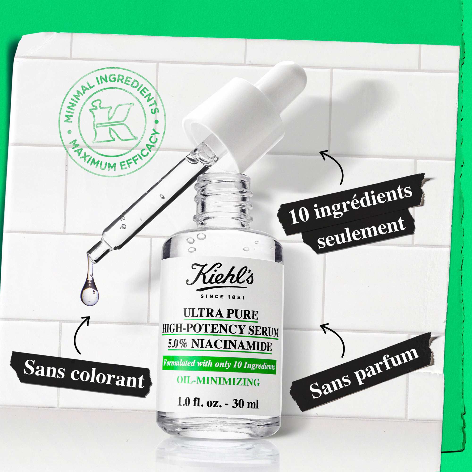 Serum Ultra Pure Haute Concentration - Moins de 10 ingredients, sans parfum, sans colorant