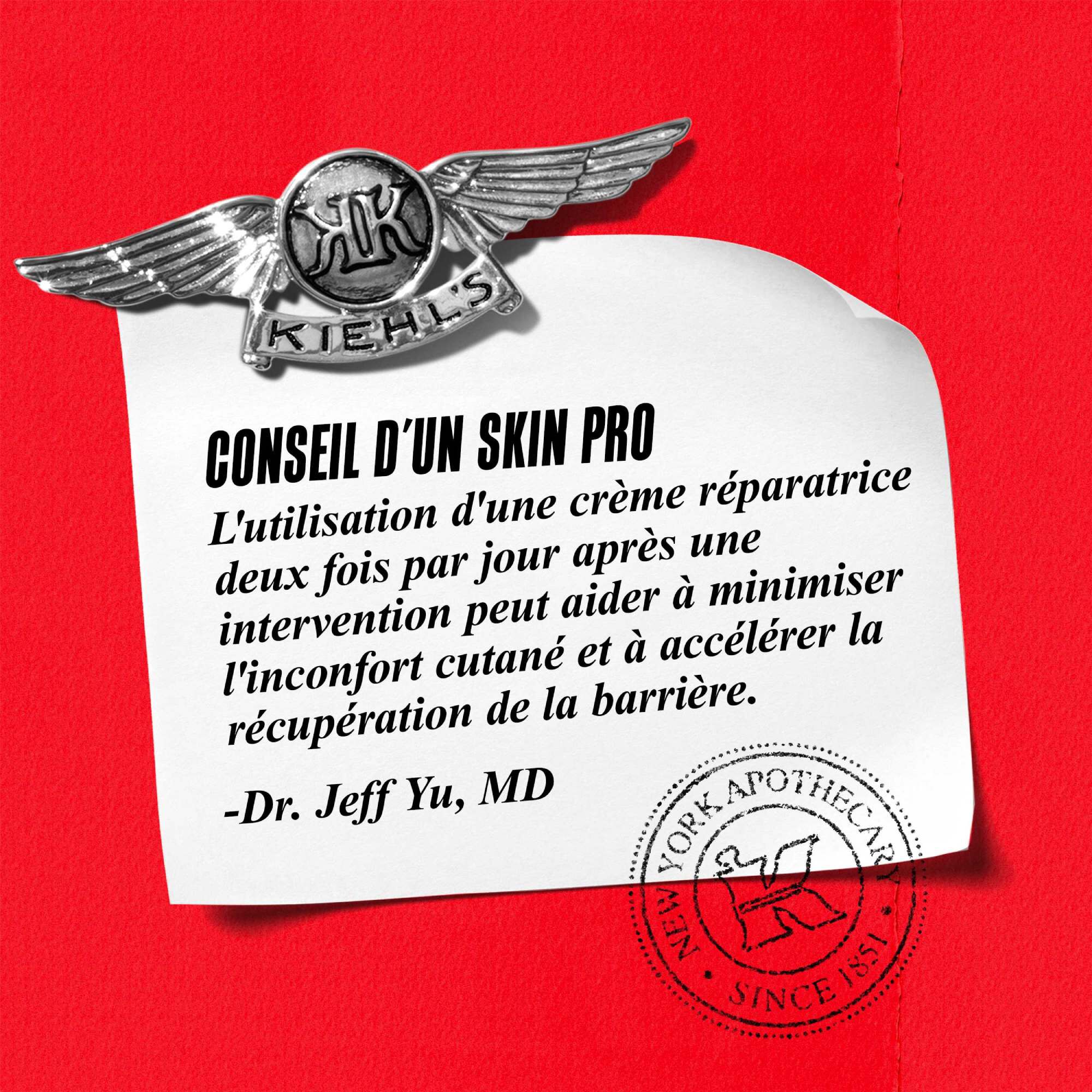 Conseil d'expert : L'utilisation d'une creme reparatrice deux fois par jour apres une procedure aide a minimiser l'inconfort cutane et a accelerer la recuperation de la barriere.