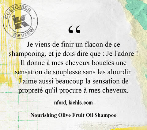I just used up a bottle of this shampoo, and I've got to say: I'm diggin' it! It leaves my curly hair feeling manageable and full, without weighing it down. I really like how clean my hair feels, too. –nford, kiehls.com