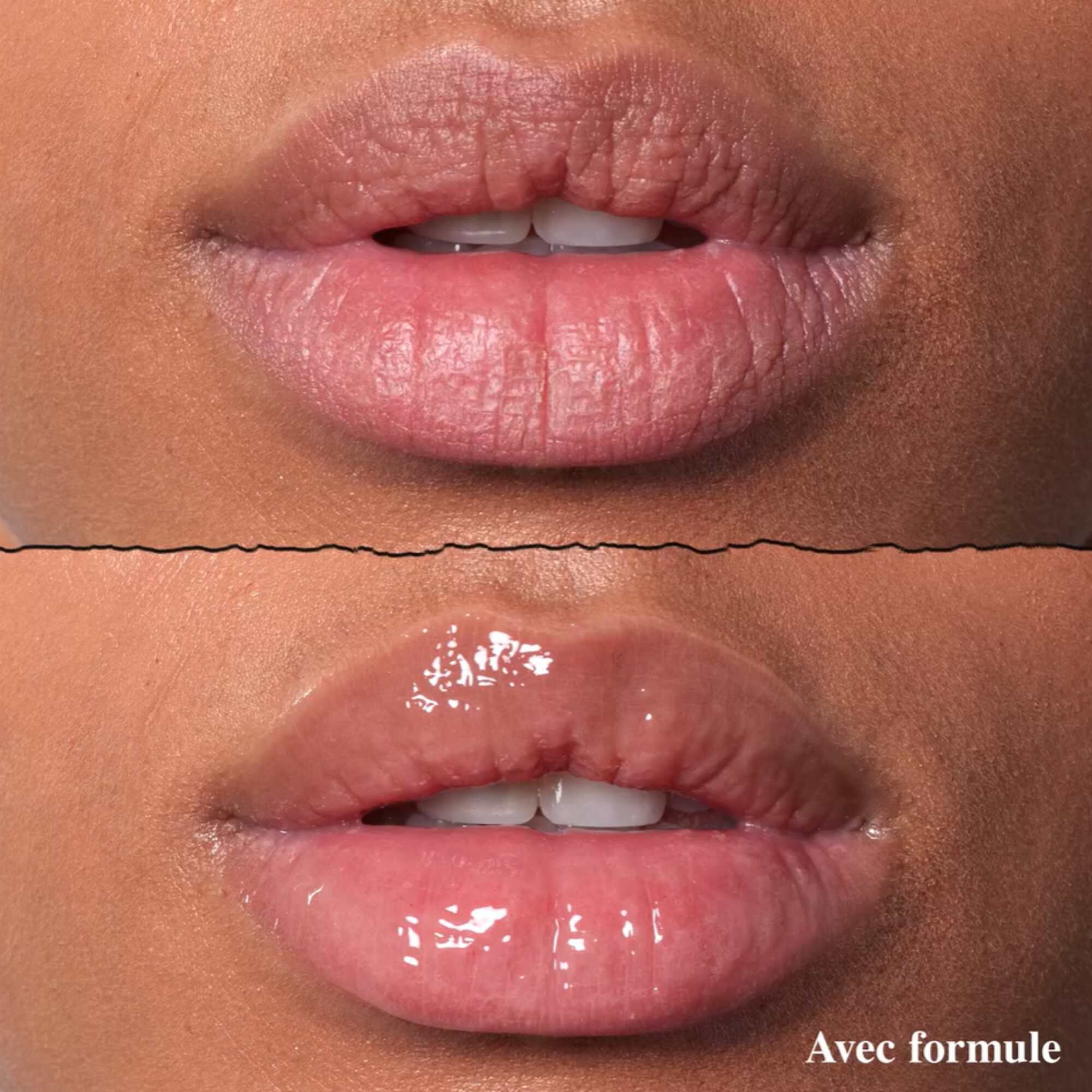 Lip Balm #1 avant et apres l'application sur les levres