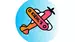 Logo colore de Kiehl's representant un avion stylise sur fond bleu.