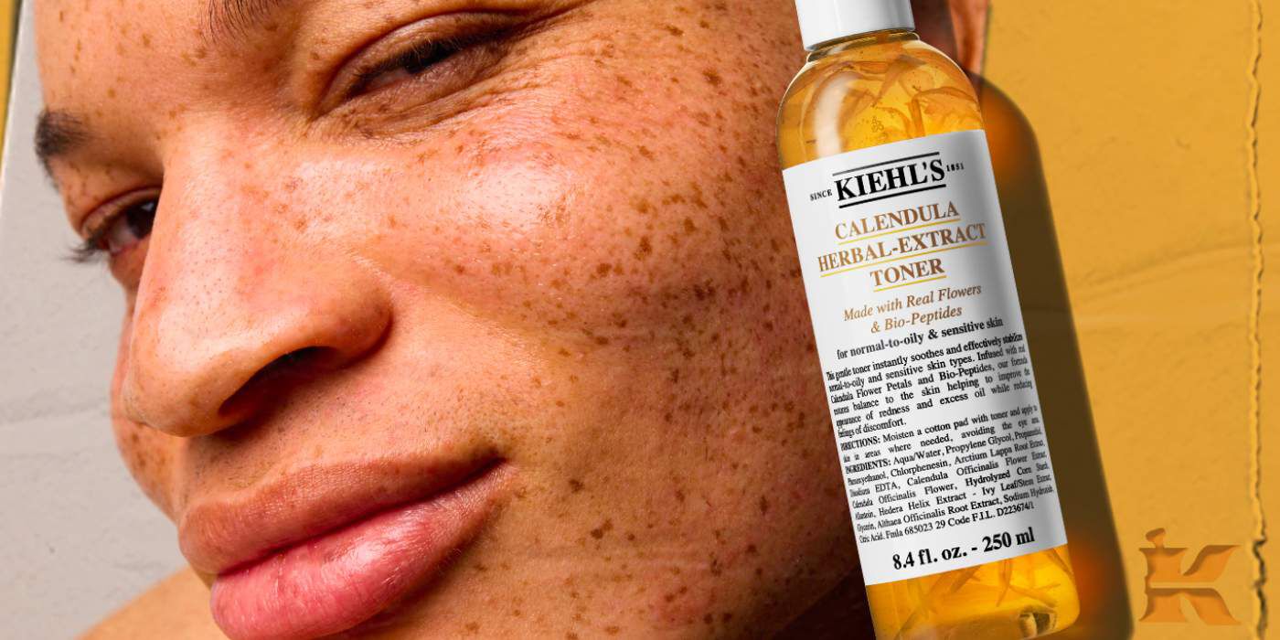 Deux produits Kiehl's a base de calendula: Calendula Herbal-Extract Toner et Calendula Skin-Soothing & Stabilizing Emulsion