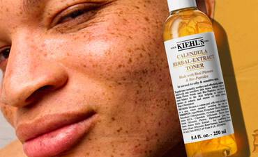 Deux produits Kiehl's a base de calendula: Calendula Herbal-Extract Toner et Calendula Skin-Soothing & Stabilizing Emulsion